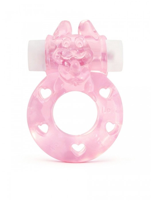 Розовое эрекционное виброкольцо в форме зайчика - 1137 - в Абакане купить с доставкой