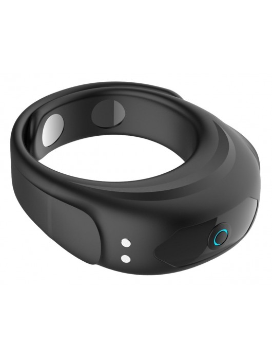 Черное эрекционное виброкольцо на ремешках - Boys of Toys - в Абакане купить с доставкой