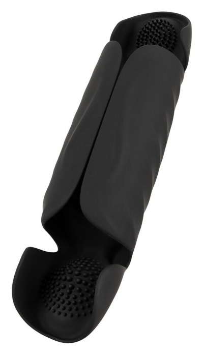 Черный вибромастурбатор с трехточечной стимуляцией Penis Trainer with 3 Point Stimulation - Orion - в Абакане купить с доставкой