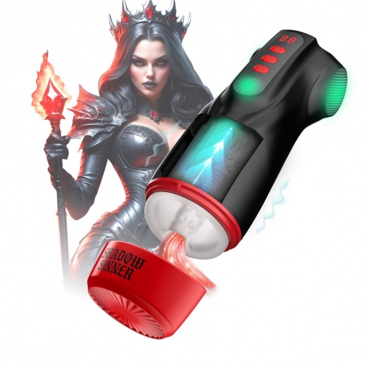 Интерактивный мастурбатор Raven с вакуумом, вибрацией и подсветкой - Shots Media BV - в Абакане купить с доставкой