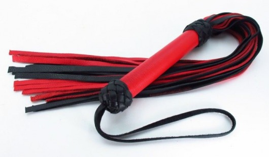 Черно-красная плеть с красной ручкой  Турецкие головы  - 57 см. - БДСМ Арсенал - купить с доставкой в Абакане