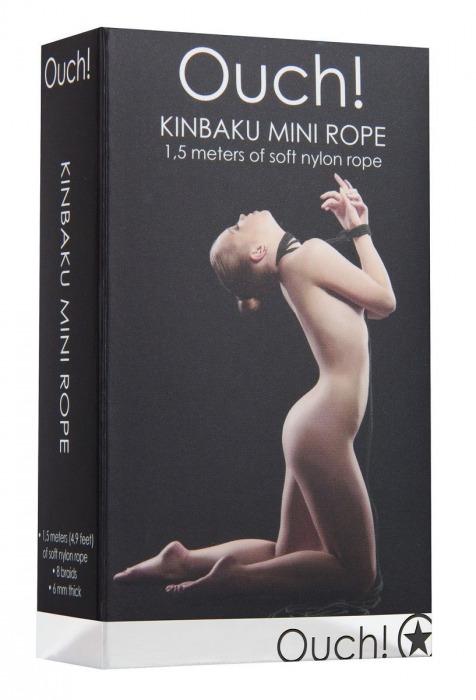 Чёрная веревка для бондажа Kinbaku Mini - 1,5 м. - Shots Media BV - купить с доставкой в Абакане