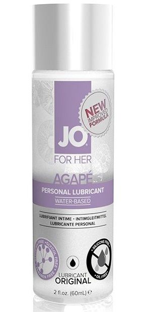 Лубрикант на водной основе для женщин JO AGAPE LUBRICANT ORIGINAL - 60 мл. - System JO - купить с доставкой в Абакане