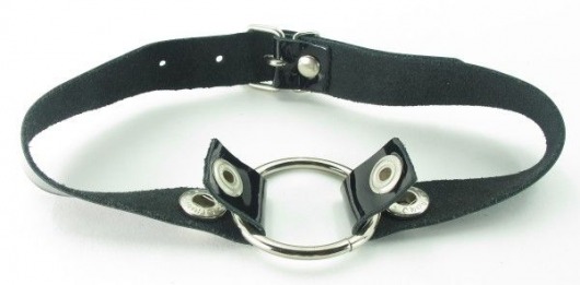 Кляп с кольцом и лаковым ремешком - БДСМ Арсенал - купить с доставкой в Абакане