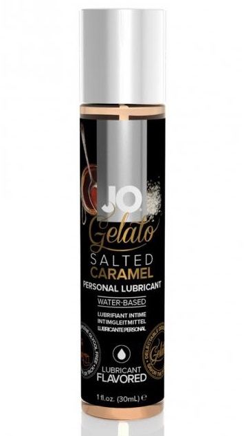 Лубрикант с ароматом солёной карамели JO GELATO SALTED CARAMEL - 30 мл. - System JO - купить с доставкой в Абакане