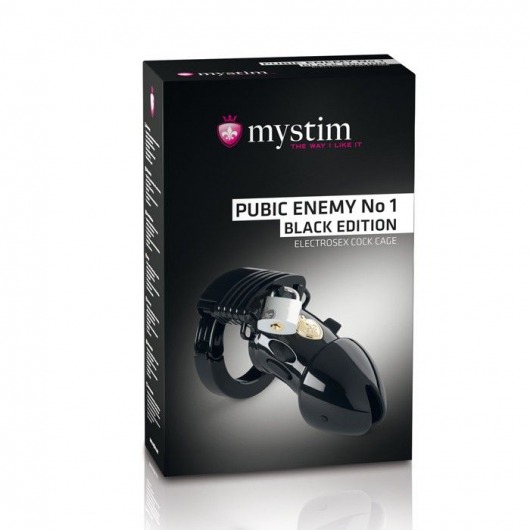 Пояс верности с электростимуляцией Mystim Pubic Enemy No1 Black Edition - MyStim - купить с доставкой в Абакане