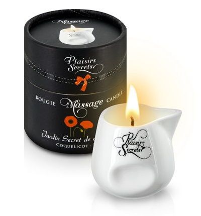 Массажная свеча с ароматом мака Jardin Secret De Provence Coquelicot - 80 мл. - Plaisir Secret - купить с доставкой в Абакане