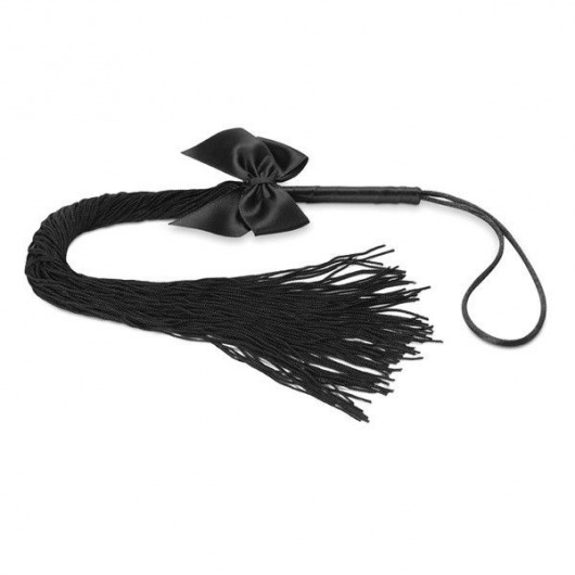 Чёрная плётка Lilly Whip Bijoux - Bijoux Indiscrets - купить с доставкой в Абакане