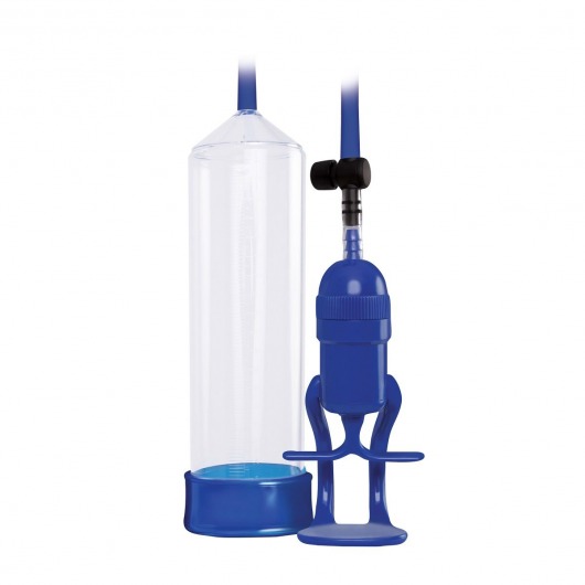 Прозрачно-синяя вакуумная помпа Renegade Bolero Pump - NS Novelties - в Абакане купить с доставкой