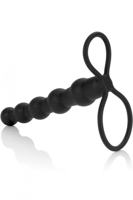 Насадка на пенис для двойного проникновения Silicone Beaded Double Rider - 14 см. - California Exotic Novelties - в Абакане купить с доставкой