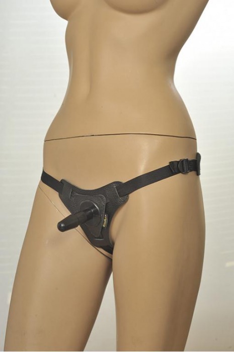 Кожаные трусики с плугом Kanikule Leather Strap-on Harness Anatomic Thong - Kanikule - купить с доставкой в Абакане