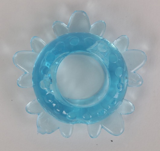 Голубое эрекционное кольцо  Снежинка - White Label - в Абакане купить с доставкой