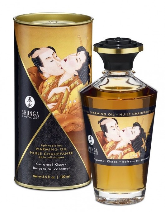 Массажное интимное масло с ароматом карамели - 100 мл. - Shunga - купить с доставкой в Абакане
