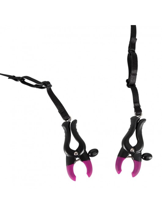 Трусики с зажимами для половых губ и бусинками для массажа промежности - Orion - купить с доставкой в Абакане