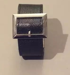 Чёрный браслет с квадратной пряжкой - Подиум - купить с доставкой в Абакане