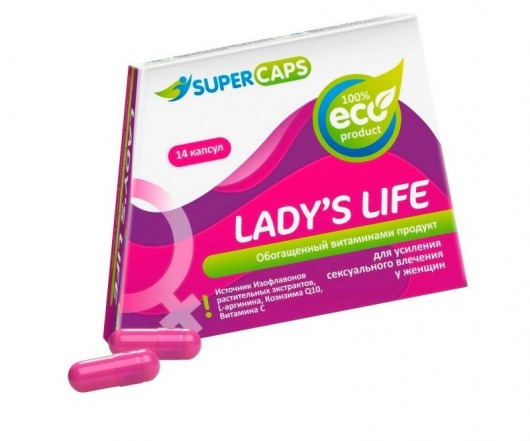 Возбуждающие капсулы Ladys Life - 14 капсул (0,35 гр.) - SuperCaps - купить с доставкой в Абакане