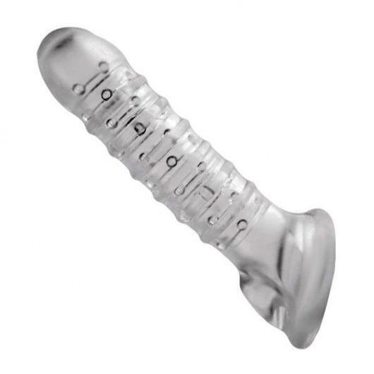 Утолщающая ребристая насадка на пенис - Доминирующее кольцо - в Абакане купить с доставкой