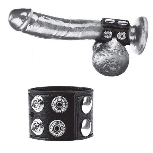 Ремень на член и мошонку 1.5  Cock Ring With Ball Strap - BlueLine - купить с доставкой в Абакане