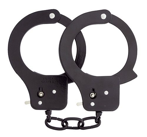 Чёрные наручники из листового металла BONDX METAL CUFFS BLACK - Dream Toys - купить с доставкой в Абакане