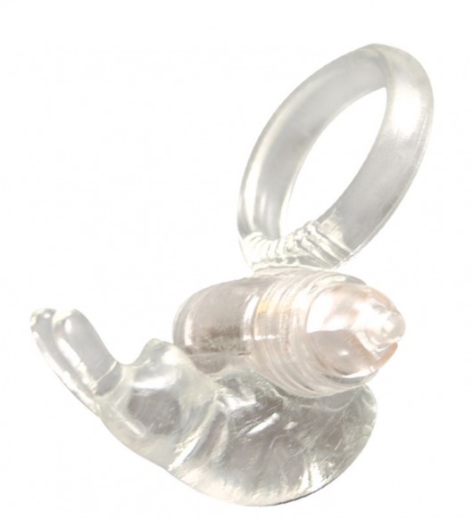 Прозрачное эрекционное кольцо с виброэлементом GOOD VIBES COCKRING RABBIT - Dream Toys - в Абакане купить с доставкой