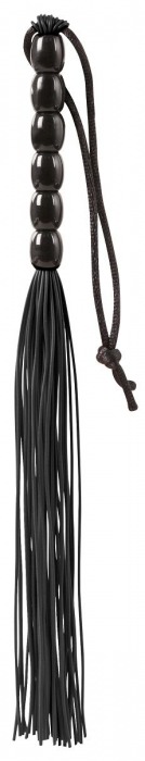 Чёрная мини-плеть из резины Rubber Mini Whip - 22 см. - Blush Novelties - купить с доставкой в Абакане