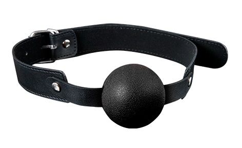 Силиконовый кляп-шар с ремешками из полиуретана Solid Silicone Ball Gag - Blush Novelties - купить с доставкой в Абакане