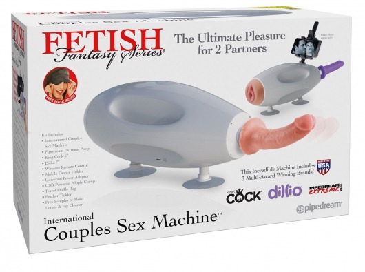 Вибромассажер для пар с пультом ДУ International Couples Sex Machine - Pipedream - купить с доставкой в Абакане