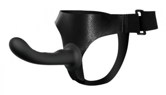 Страпон с изогнутой головкой Ultra Harness Curvy Dildo - 15,8 см. - Baile - купить с доставкой в Абакане