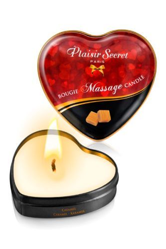 Массажная свеча с ароматом карамели Bougie Massage Candle - 35 мл. - Plaisir Secret - купить с доставкой в Абакане
