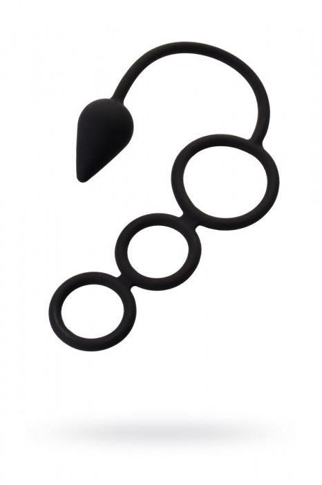 Тройное эрекционное кольцо с анальным хвостом Drop S-size - Erotist - в Абакане купить с доставкой