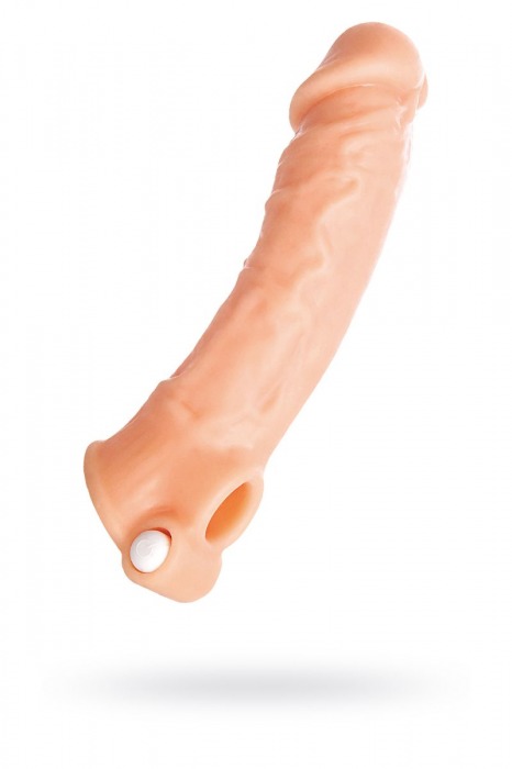 Удлиняющая насадка на пенис с вибрацией - 18,5 см. - ToyFa - в Абакане купить с доставкой