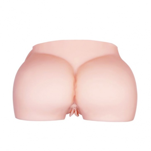 Телесный мастурбатор с двумя любовными тоннелями и вибрацией - Baile - в Абакане купить с доставкой