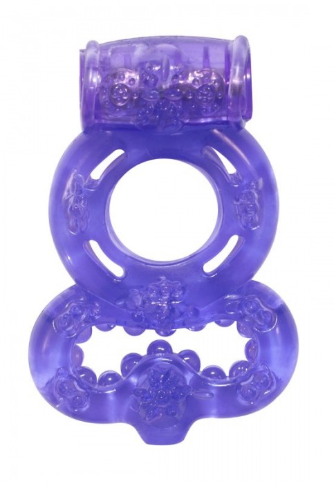 Фиолетовое эрекционное кольцо Rings Treadle с подхватом - Lola Games - в Абакане купить с доставкой