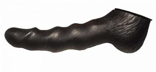 Чёрная насадка на пояс харнесс BLACK BENT 2 - LOVETOY (А-Полимер) - купить с доставкой в Абакане