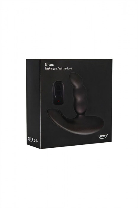 Черный силиконовый стимулятор простаты Levett Nitoc с пультом ДУ - Levett - в Абакане купить с доставкой