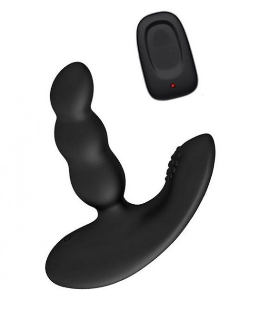 Черный силиконовый стимулятор простаты Levett Nitoc с пультом ДУ - Levett - в Абакане купить с доставкой