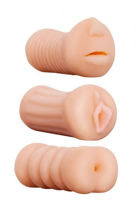 Набор из 3 мастурбаторов LIFELIKE STROKER SET - Dream Toys - в Абакане купить с доставкой