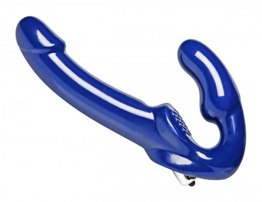 Синий безремневой вибрострапон Revolver II - XR Brands - купить с доставкой в Абакане