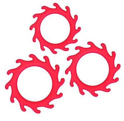 Набор из 3 красных эрекционных колец Renegade Gears - NS Novelties - в Абакане купить с доставкой