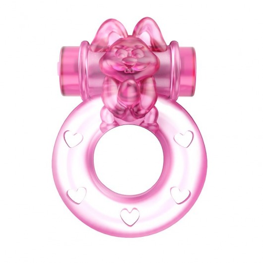Розовое эрекционное кольцо с вибрацией Ring - Baile - в Абакане купить с доставкой