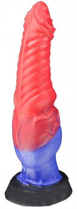 Красно-синий фаллоимитатор  Гиппогриф large  - 27 см. - Erasexa - купить с доставкой в Абакане