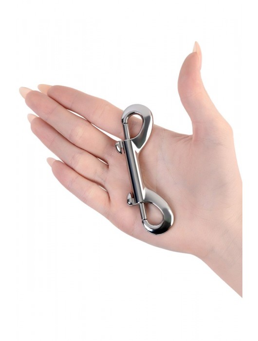 Серебристый двухсторонний карабин TOYFA Metal - ToyFa - купить с доставкой в Абакане