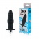 Черная ребристая вибровтулка с ограничителем - 9 см. - Sex Expert в Абакане Черная ребристая вибровтулка с ограничителем - 9 см. - Sex Expert