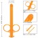 Набор из 2 оранжевых шприцов для введения лубриканта Lube Tube - California Exotic Novelties - купить с доставкой в Абакане