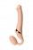 Телесный безремневой вибрострапон Silicone Bendable Strap-On M - Strap-on-me - купить с доставкой в Абакане