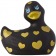 Черный вибратор-уточка I Rub My Duckie 2.0 Romance с золотистым принтом - Big Teaze Toys - купить с доставкой в Абакане
