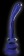 Синий стеклянный стимулятор Icicles №89 с силиконовой присоской - 18 см. - Pipedream