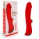 Красный вибромассажер 5  Silicone Wild Passion - 19,1 см. - Erokay