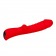 Красный вибромассажер 5  Silicone Wild Passion - 19,1 см. - Erokay