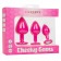 Набор из трёх розовых анальных пробок с кристаллом Cheeky Gems - California Exotic Novelties